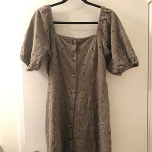 ASOS Design button through broderie tea dress